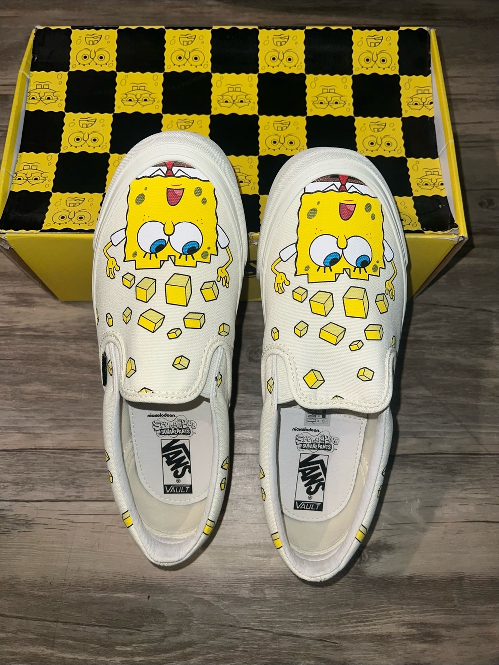 Limited Edition SpongeBob x Vans Cream Slip-Ons